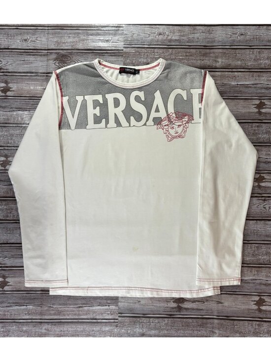 Versace Other - Versace Jeans Fashion Medussa Logo Long Sleeve T-Shirt size XL vintage Y2K